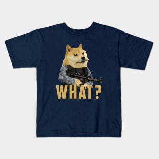 what dog Meme: Funny newest sarcastic dog meme for dogs lover Kids T-Shirt